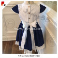 JannyBB embroidery blue baby smocked dress